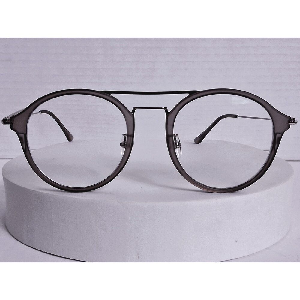 Firmoo S7227X 49-21-143 C5 Gray Crystal Full Frame Round Eyeglasses Frames